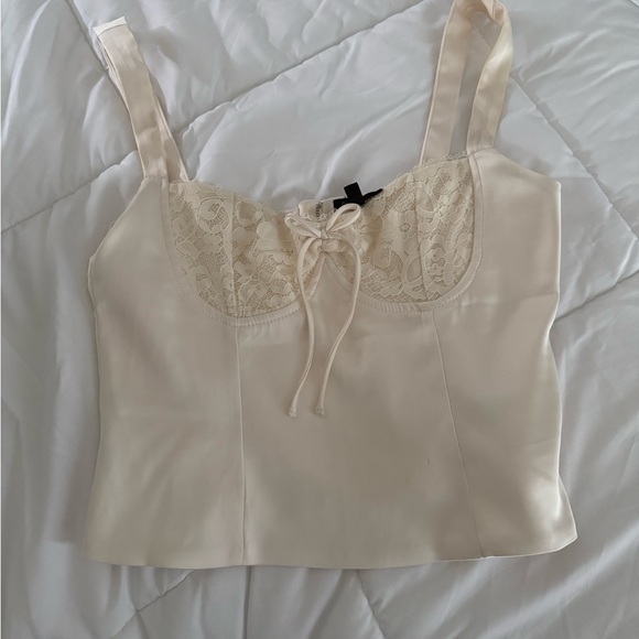 Dynamite Cream Lace Detail Top - Picture 1 of 2